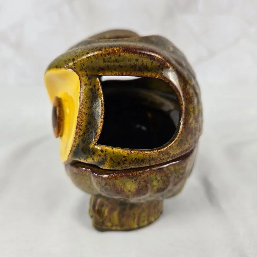 Ceramic Two Piece Owl Candle Holder Handmade by LUV Conroe Texas Decor